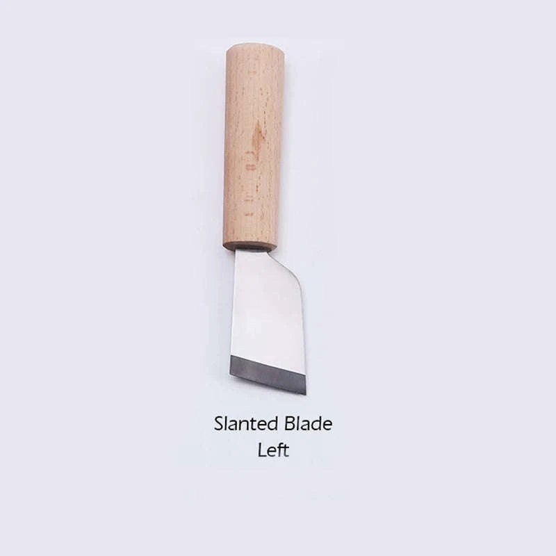 Leather Craft Cutting Knife with High Speed Steel Blade Option-Slanted blade-Left / United States