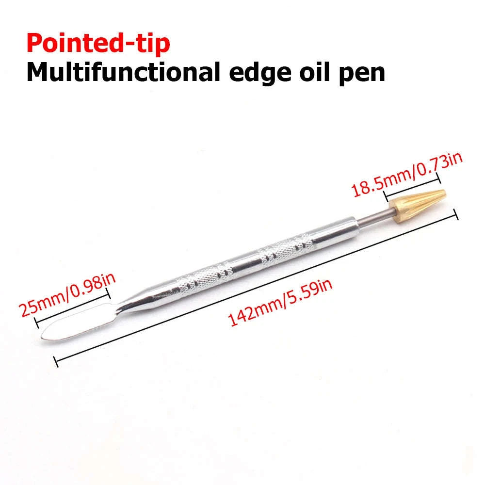 Leather Edge Oil Pen Dual Head Roller for Glue & Dye Application-Australia / Pointed head