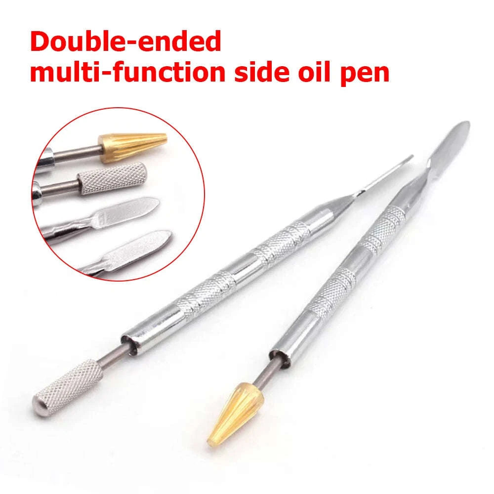 Leather Edge Oil Pen Dual Head Roller for Glue & Dye Application-Australia / Pointed head