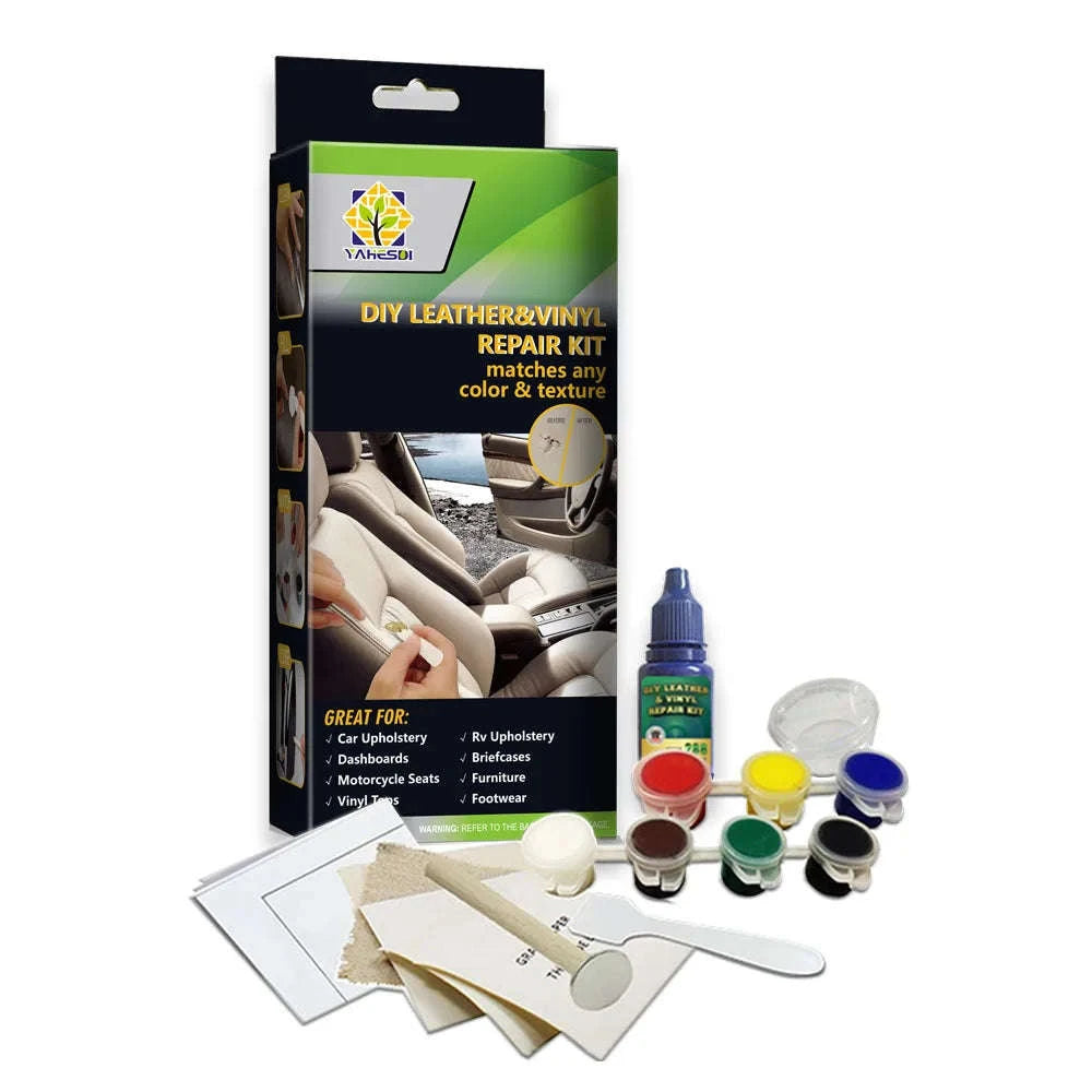 Leather & Vinyl Repair Kit for Car Seats, Furniture and More-7 colors-1