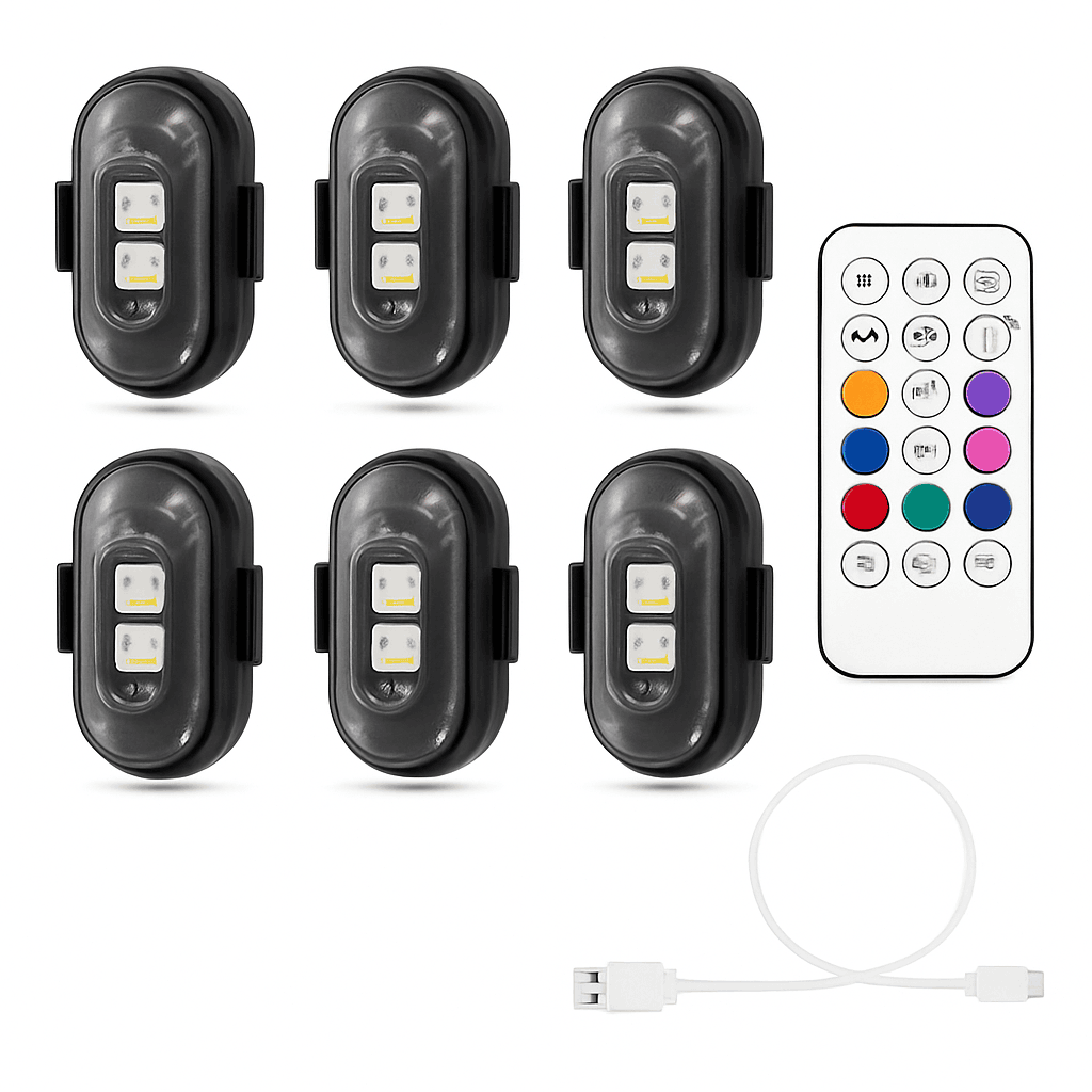 LED Aircraft Strobe Lights Remote Control 8 Colors Anti-Collision Lights-8pcs