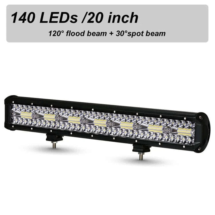 LED Bar Work Light 12V 24V Spot Flood for Offroad Vehicles-1pc 420W led bar