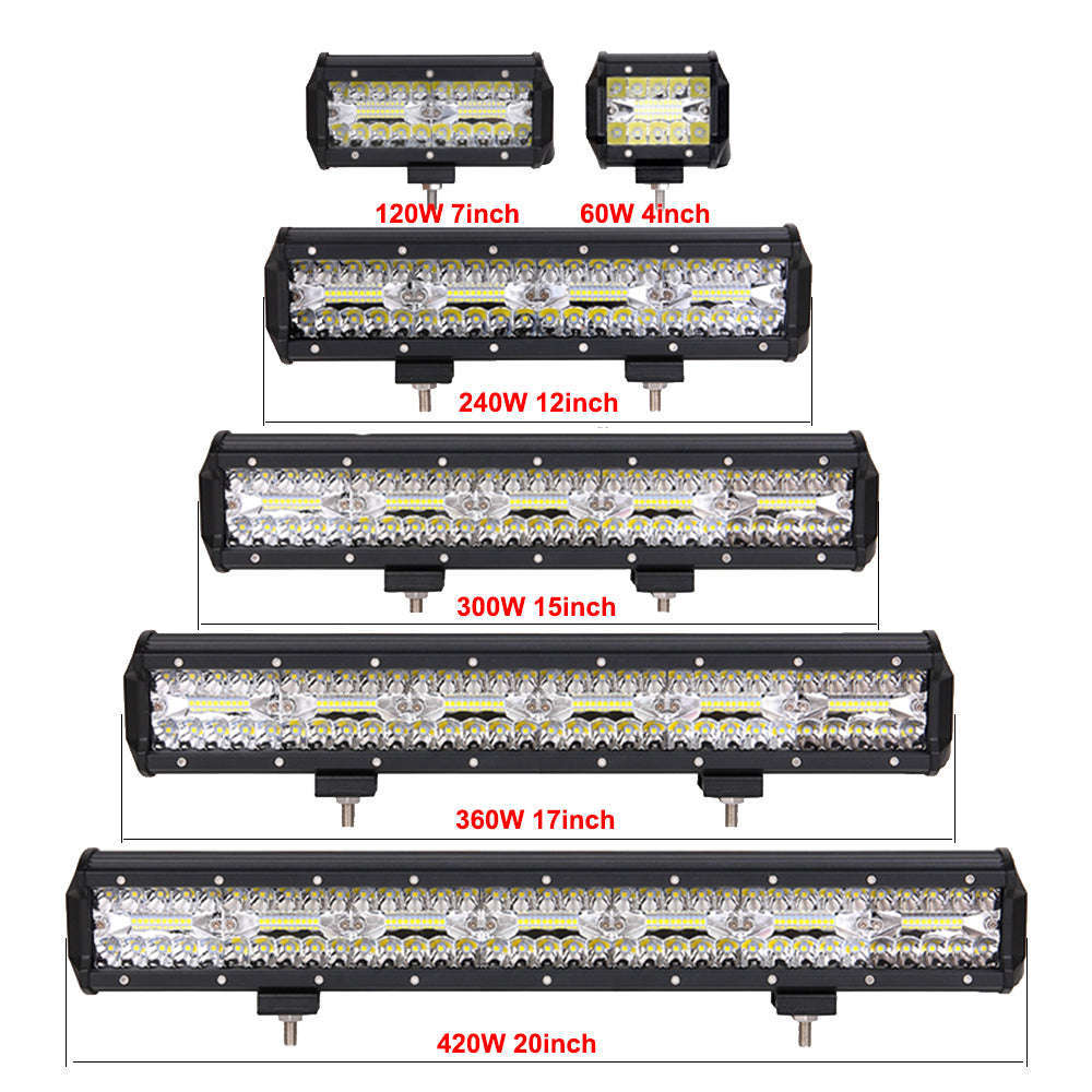 LED Bar Work Light 12V 24V Spot Flood for Offroad Vehicles-1pc 420W led bar