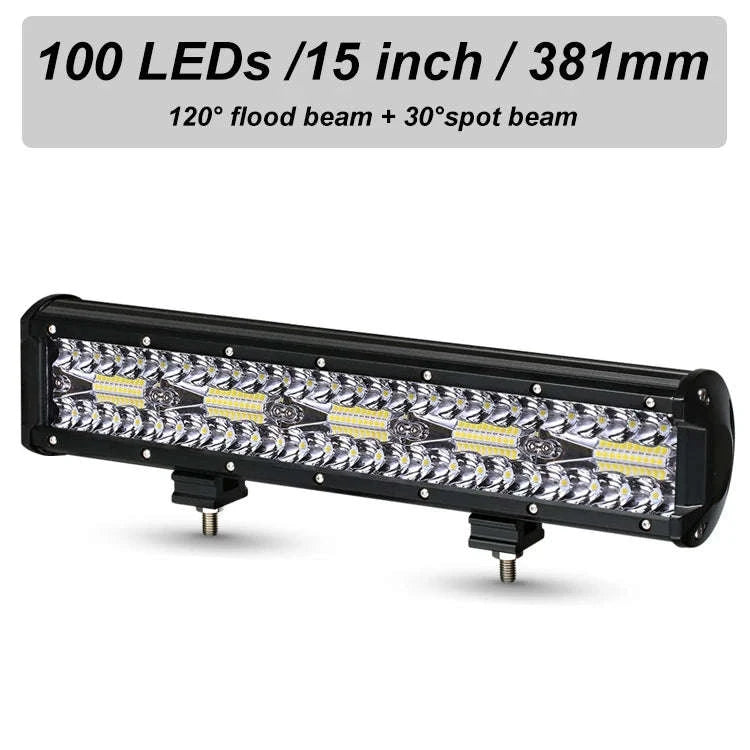 LED Bar Work Light 12V 24V Spot Flood for Offroad Vehicles-1pc 420W led bar