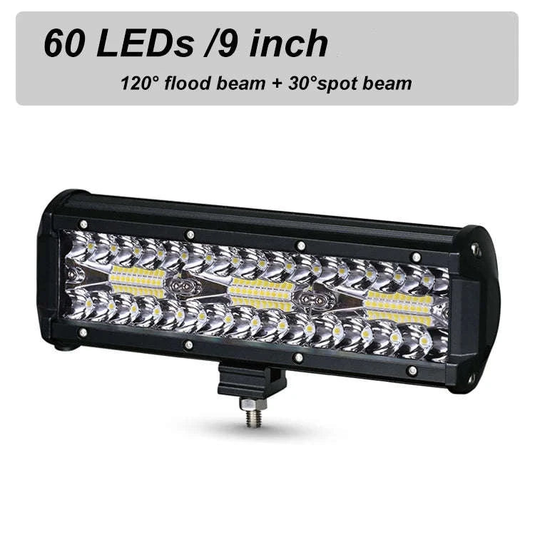LED Bar Work Light 12V 24V Spot Flood for Offroad Vehicles-1pc 420W led bar