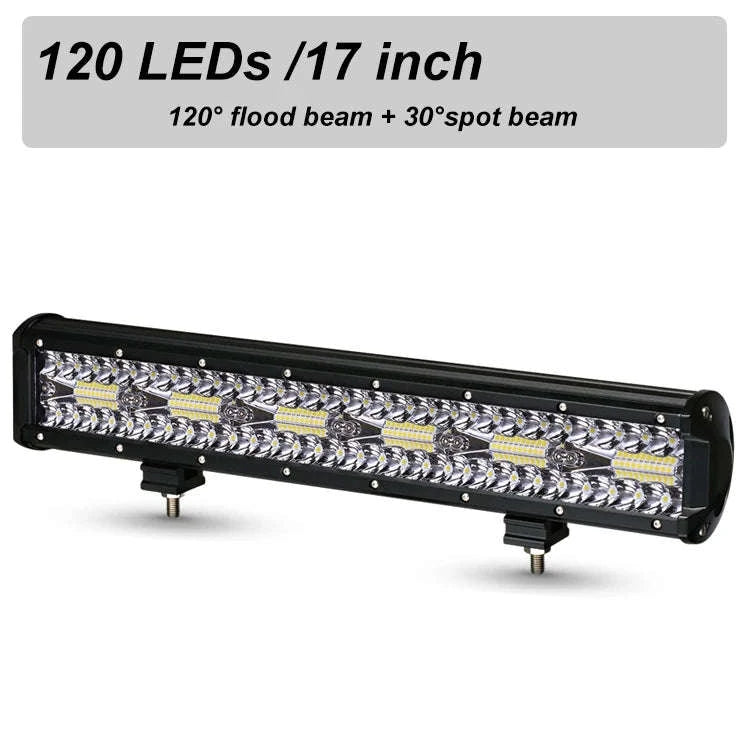 LED Bar Work Light 12V 24V Spot Flood for Offroad Vehicles-1pc 420W led bar