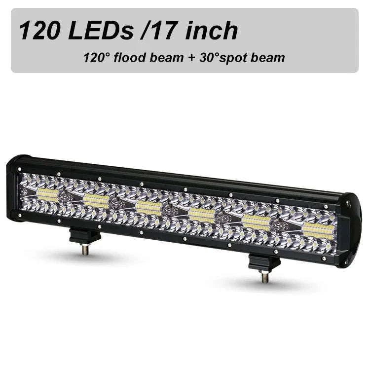 LED Bar Work Light 12V 24V Spot Flood for Offroad Vehicles-1pc 420W led bar