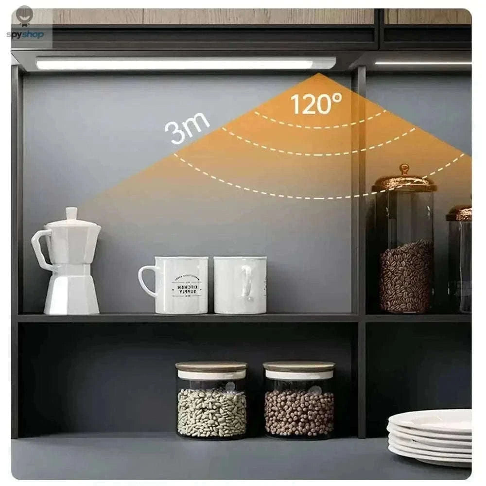 LED Cabinet Light with Motion Sensor, Rechargeable and Slim-Silvery 40CM