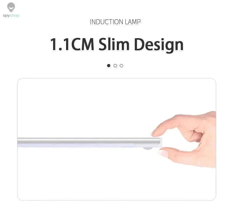 LED Cabinet Light with Motion Sensor, Rechargeable and Slim-Silvery 40CM