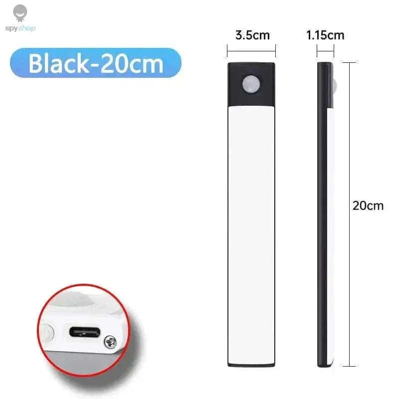 LED Cabinet Light with Motion Sensor, Rechargeable and Slim-Silvery 40CM
