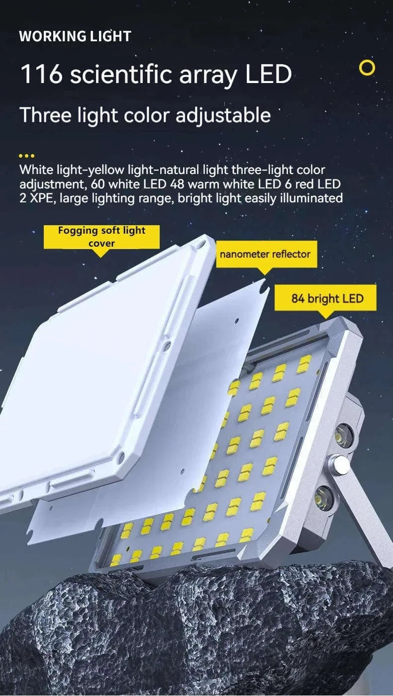 LED Camping Lantern with 1000 Lumens and Type-C Recharge-KXK-686