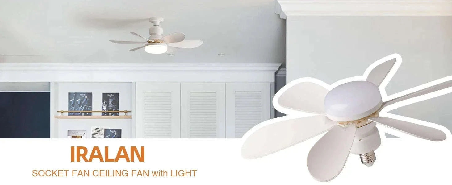 LED Ceiling Fan Light with Remote Dimming Control-white / 52cm
