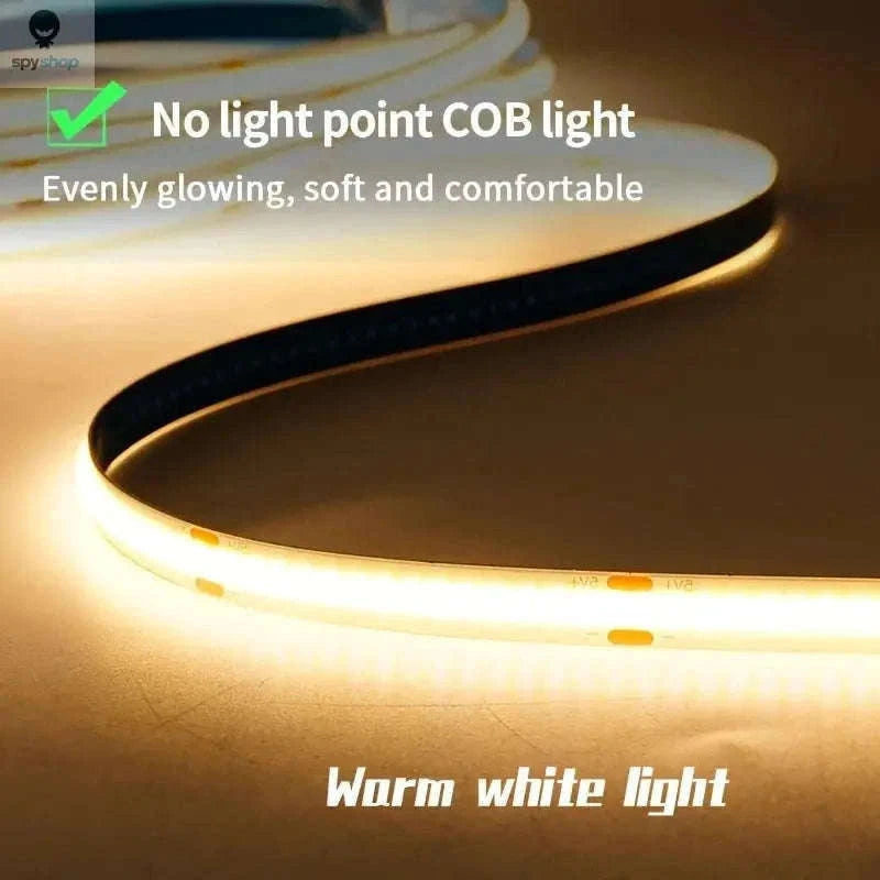 LED COB Light Strip with Touch Dimmer USB Tape Lamp-Cold White / 2m