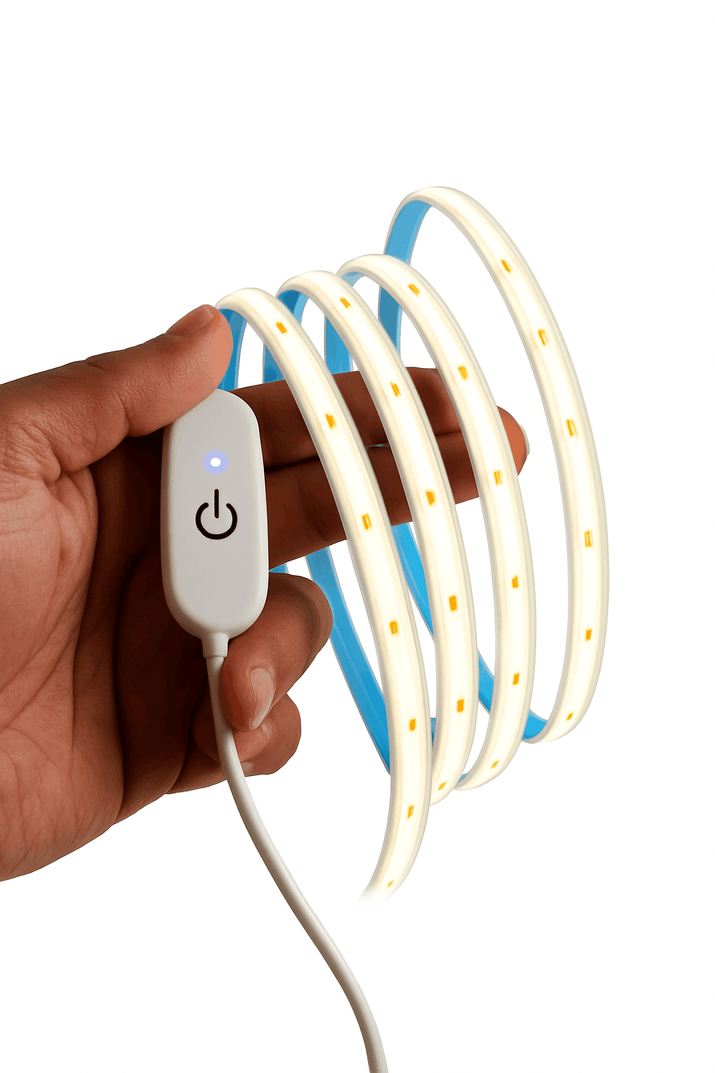 LED COB Light Strip with Touch Dimmer USB Tape Lamp-Cold White / 2m