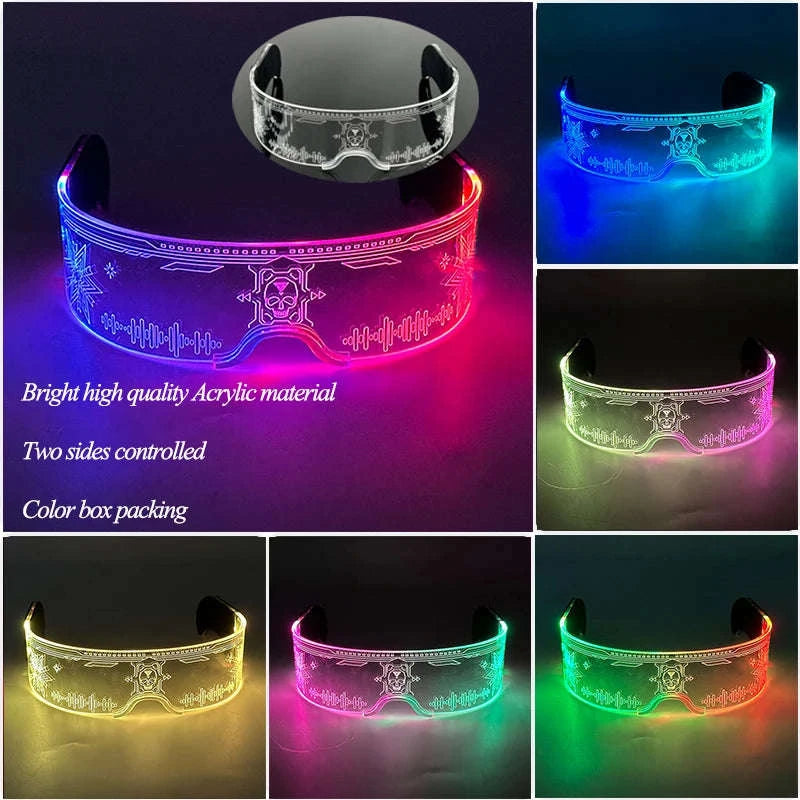 LED Cyberpunk Glasses – Futuristic Light-Up Eyewear-06Acrylic