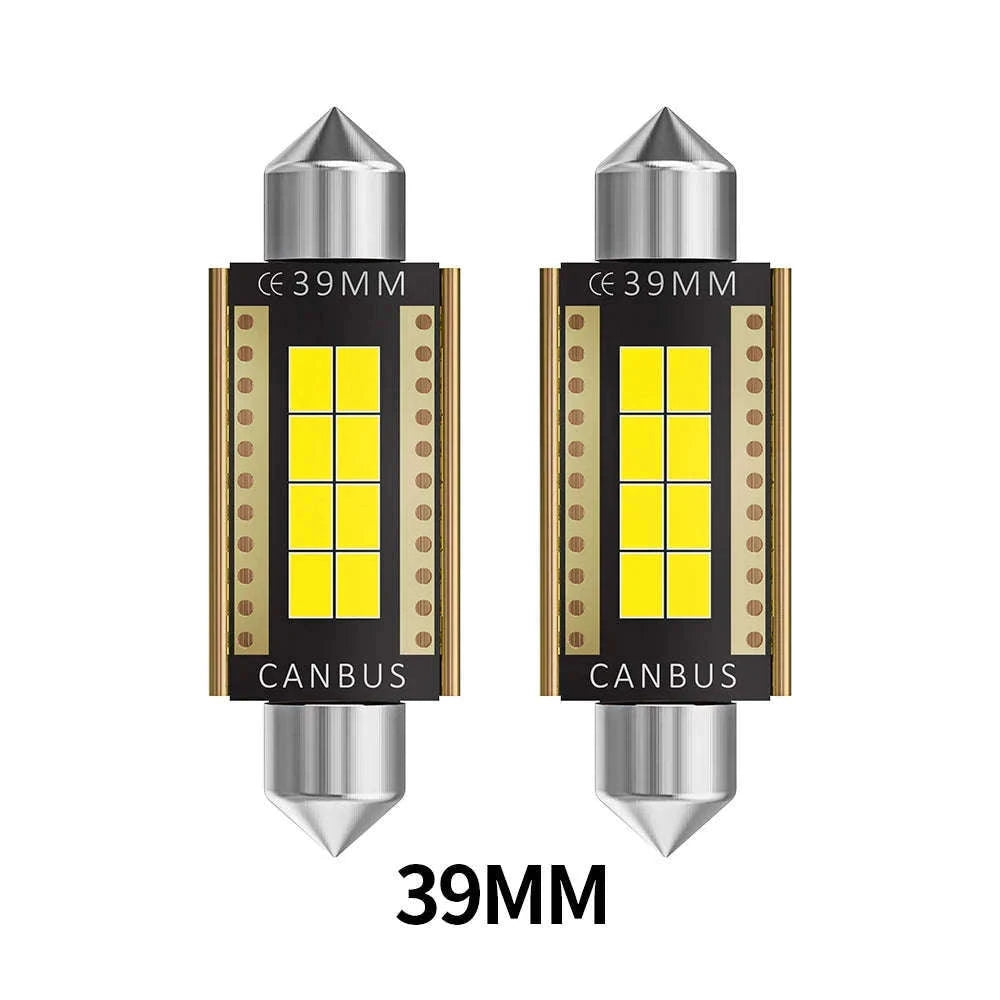 LED Festoon Car Lights 31/36/39/41mm 12V/24V-31mm / 2 pieces / 2PCS White