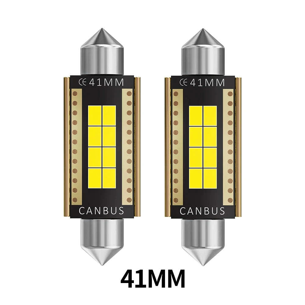 LED Festoon Car Lights 31/36/39/41mm 12V/24V-31mm / 2 pieces / 2PCS White