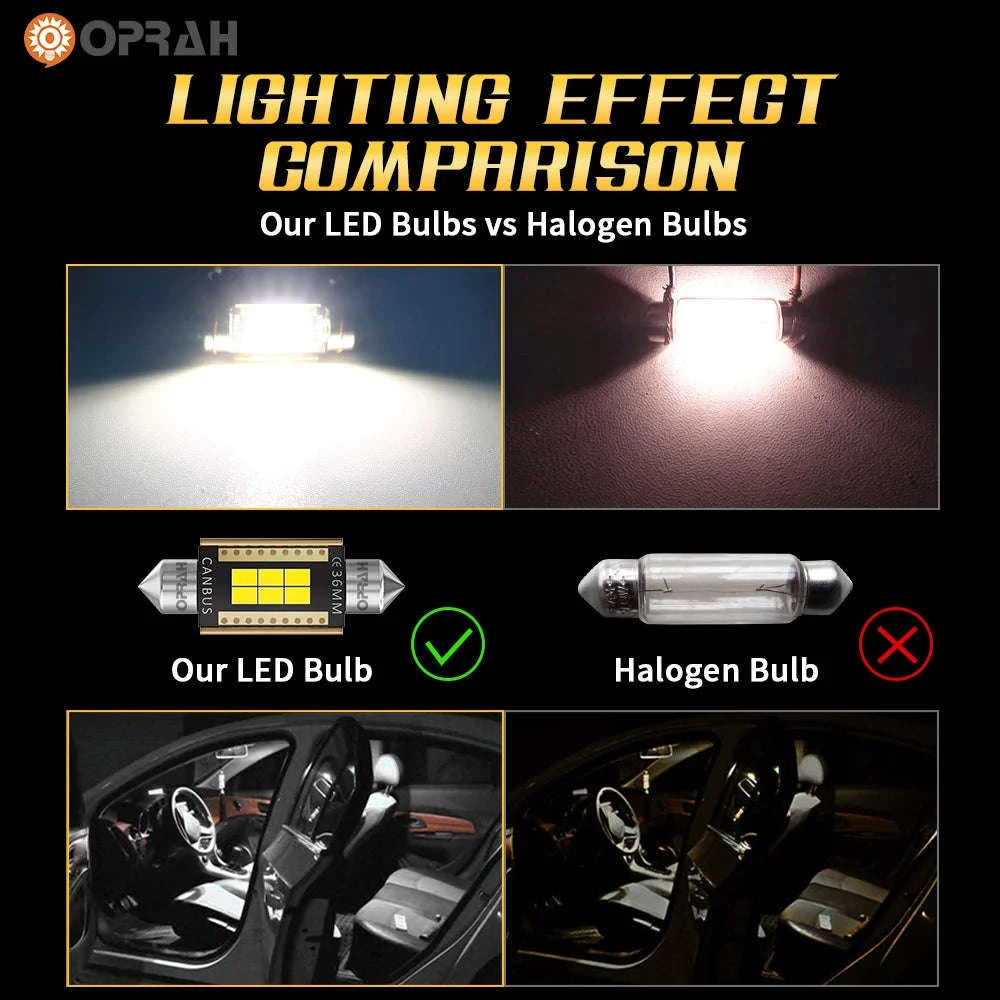 LED Festoon Car Lights 31/36/39/41mm 12V/24V-31mm / 2 pieces / 2PCS White