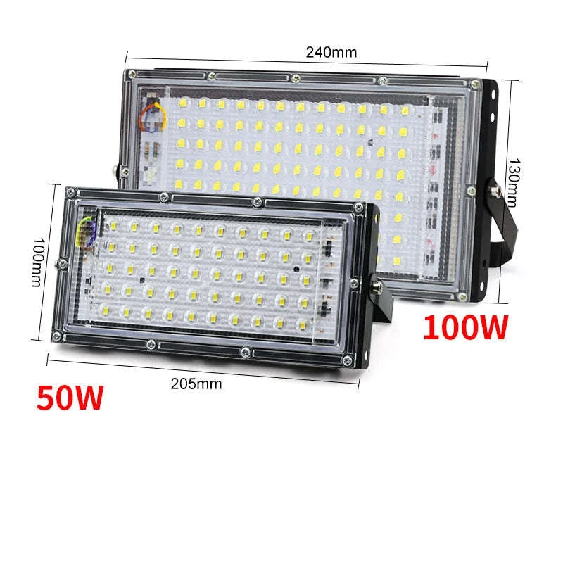 LED Flood Light Outdoor Waterproof Spotlight-1pcs / Warm White (2700-3500K) / 150W