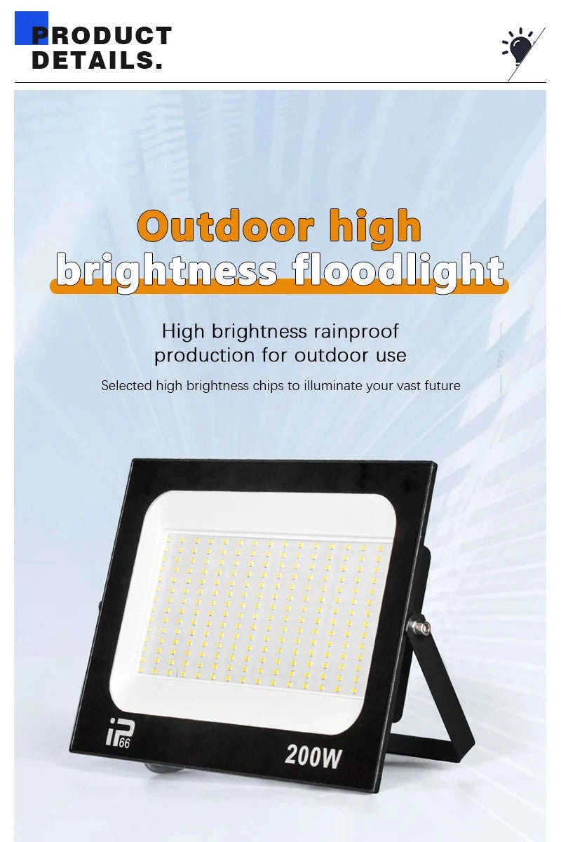 LED Flood Light Waterproof Outdoor Spotlight-50W-White Light