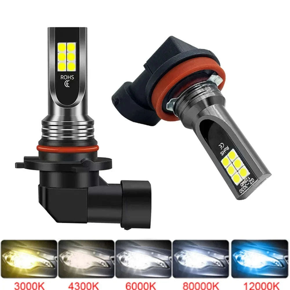 LED Fog Lights H8/H11/H16/9005/9006 – 6000K White-9006/HB4 / 25000K White
