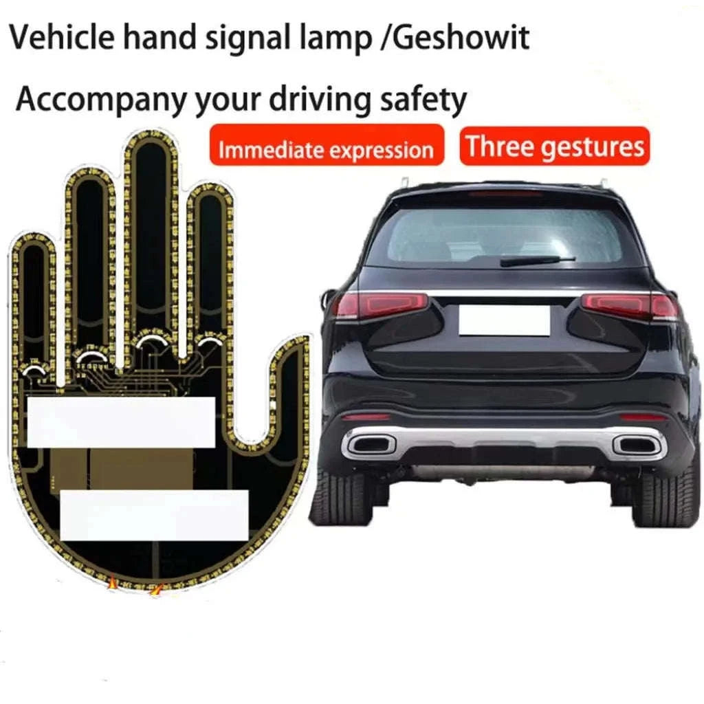 LED Gesture Light with Remote for Car Interior Window Sign-Germany