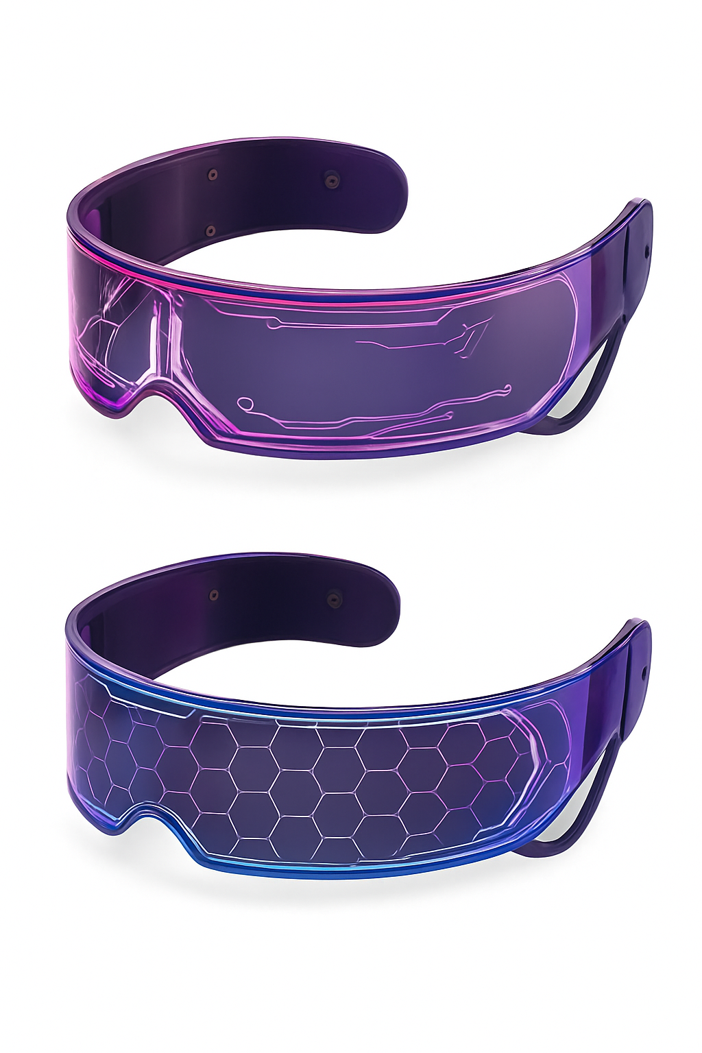 LED Cyberpunk Glasses for Futuristic Night Events