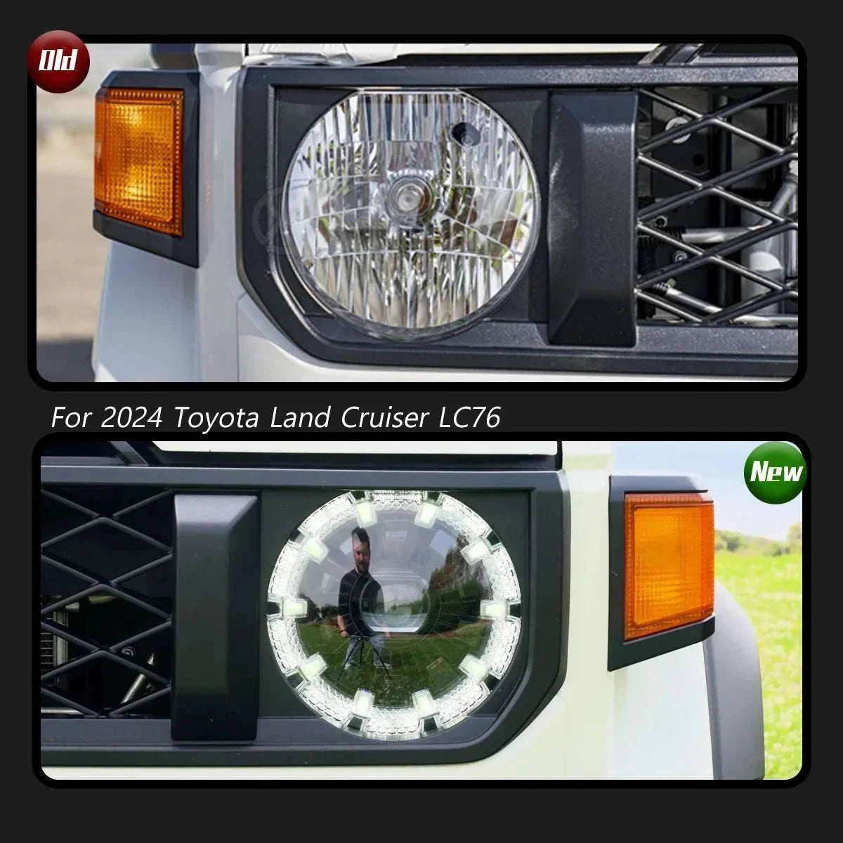 LED Headlight Upgrade for Toyota Land Cruiser LC76 2024 with DRL-couple / China Mainland