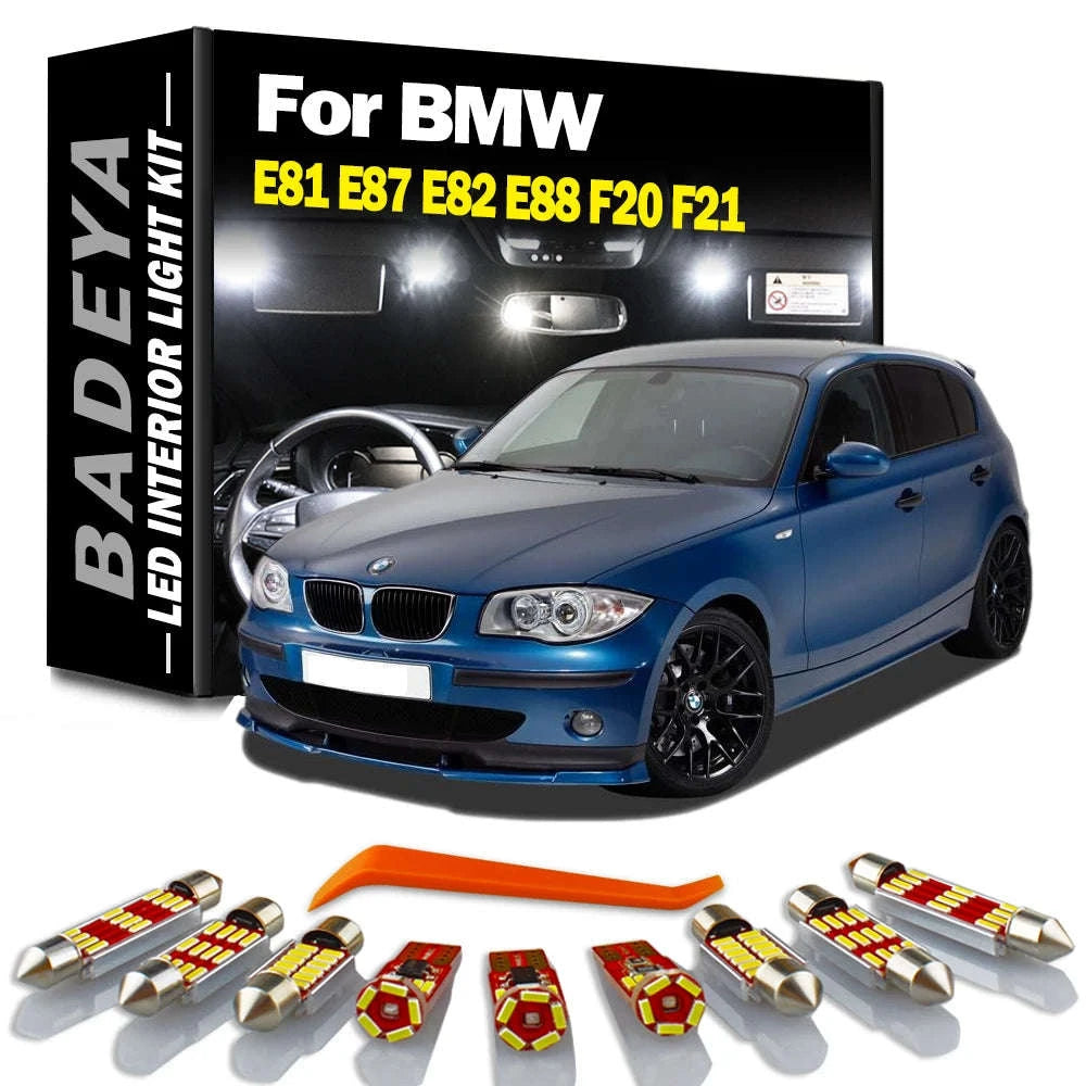 LED Interior Light Kit for 1 Series E81 E87 E82 E88 F20 F21 2003-2014-White / F20 F21 Hatchback 8P