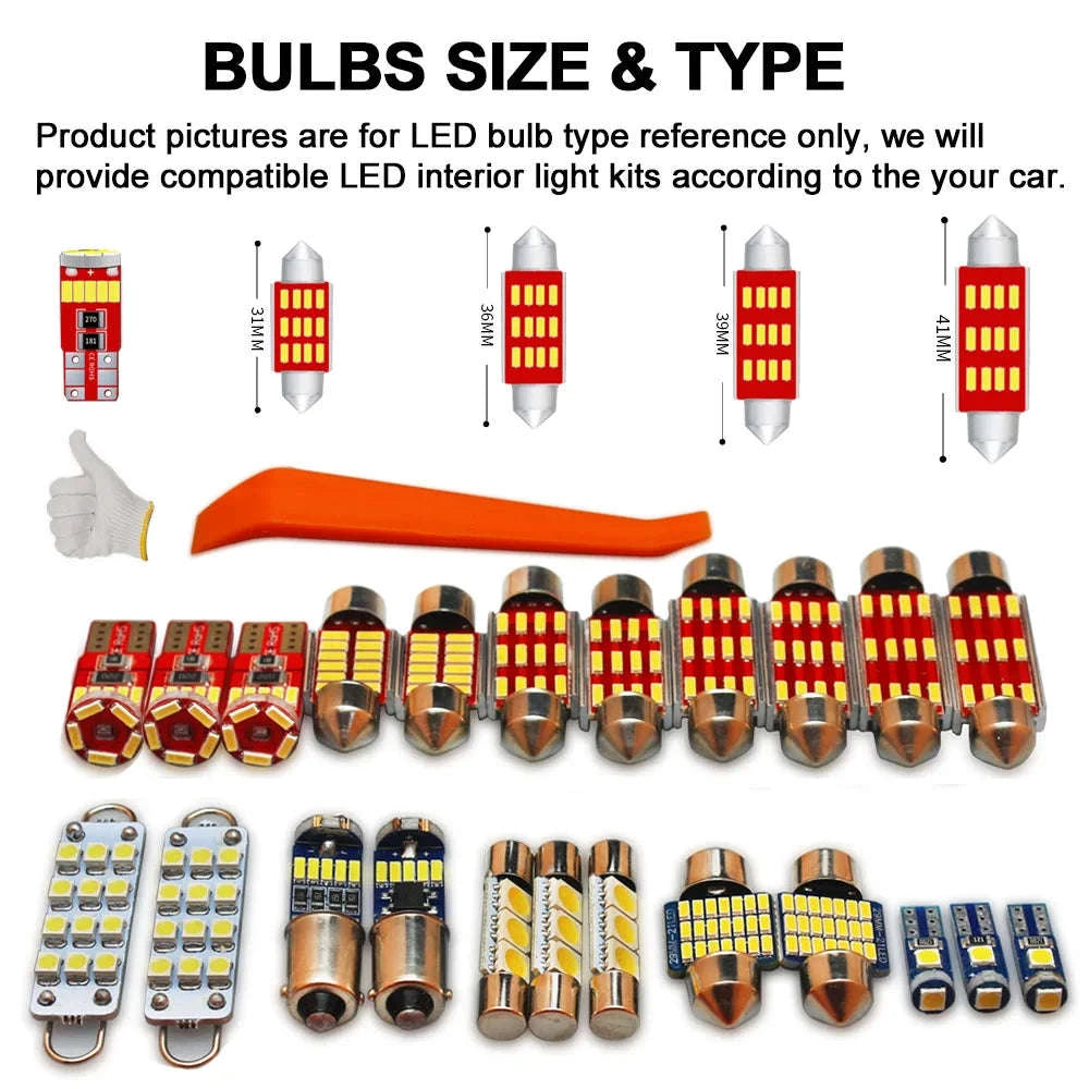 LED Interior Light Kit for 1 Series E81 E87 E82 E88 F20 F21 2003-2014-White / F20 F21 Hatchback 8P