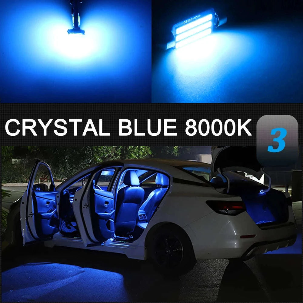 LED Interior Light Kit for T4 T5 T6 Caravelle Multivan Transporter-Crystal Blue 8000K / Multivan T5 - 16P