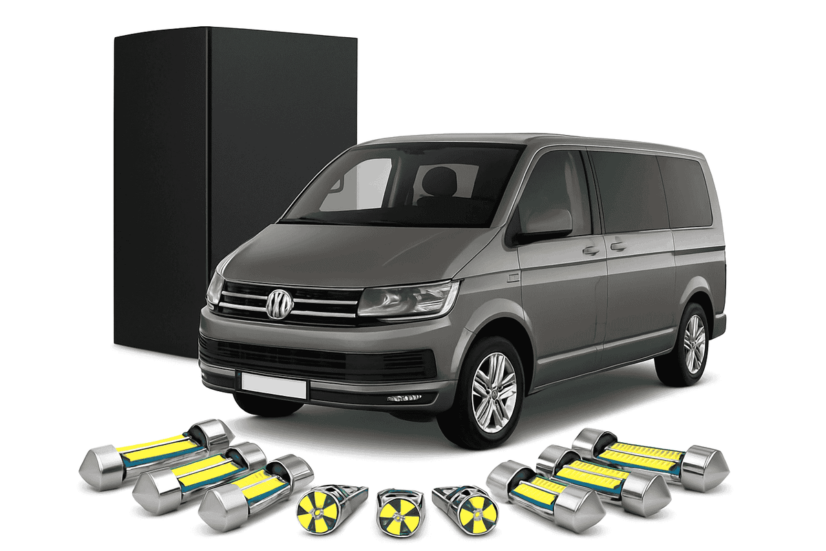 LED Interior Light Kit for T4 T5 T6 Caravelle Multivan Transporter-Crystal Blue 8000K / Multivan T5 - 16P