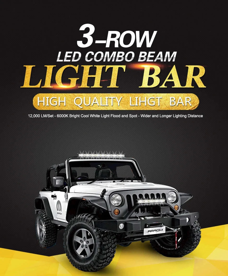 LED Light Bar Combo Beam 4-28 Inch for Off-Road Vehicles-1pc 20in 420w / Germany
