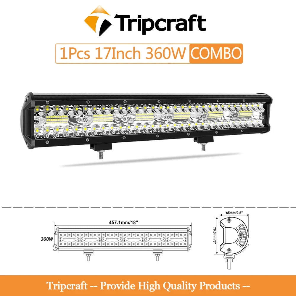 LED Light Bar Combo Beam 4-28 Inch for Off-Road Vehicles-1pc 20in 420w / Germany