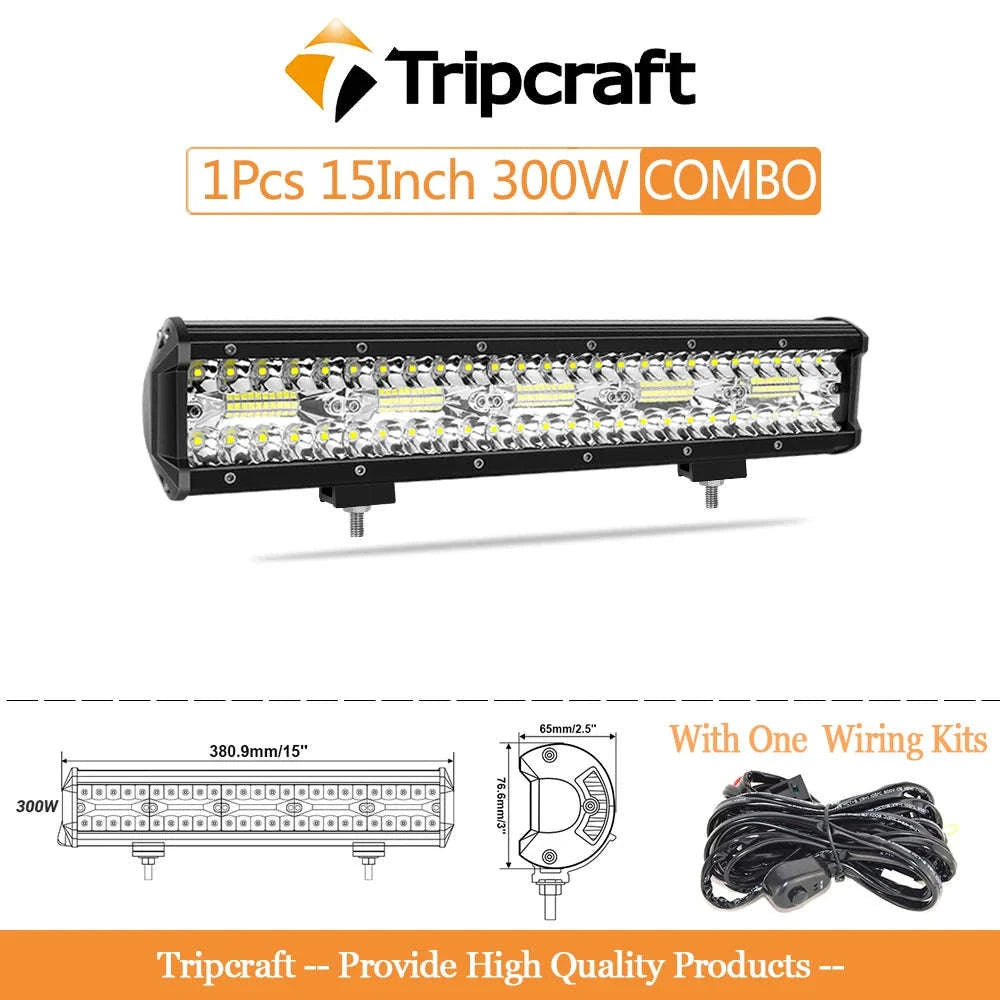 LED Light Bar Combo Beam 4-28 Inch for Off-Road Vehicles-1pc 20in 420w / Germany