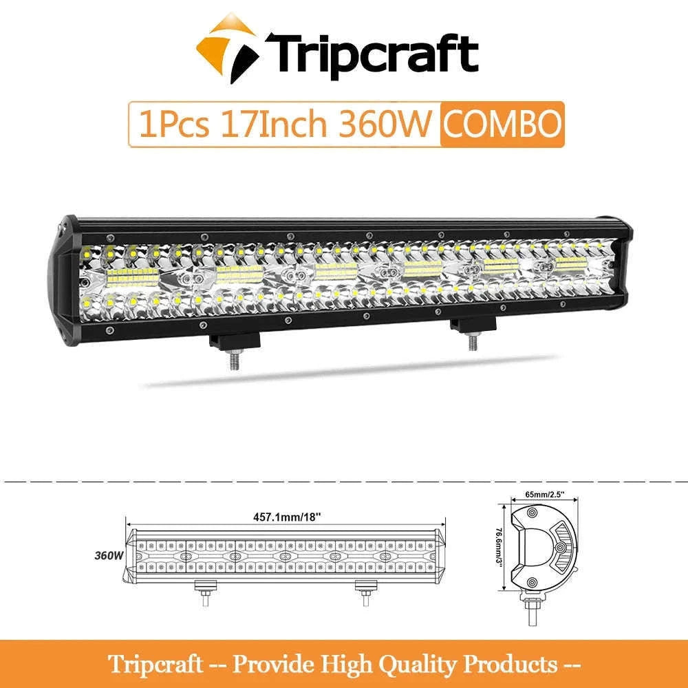 LED Light Bar Combo Beam 4-28 Inch for Off-Road Vehicles-1pc 20in 420w / Germany