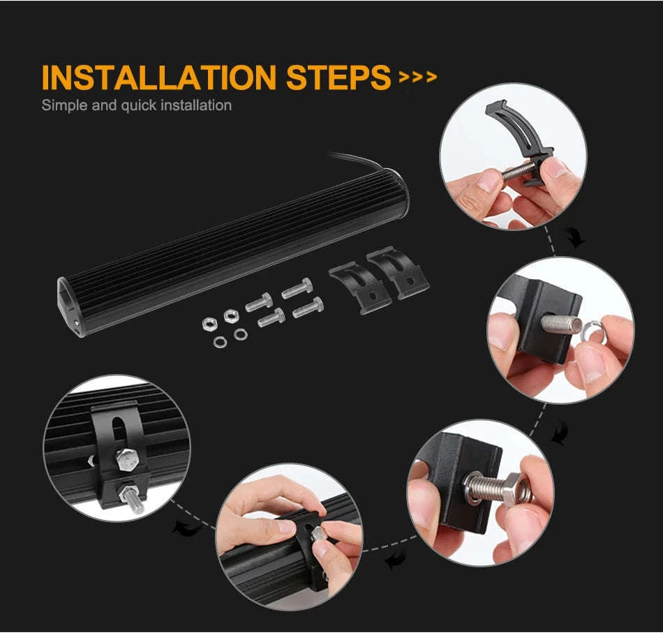 LED Light Bar Combo Beam 4-28 Inch for Off-Road Vehicles-1pc 20in 420w / Germany