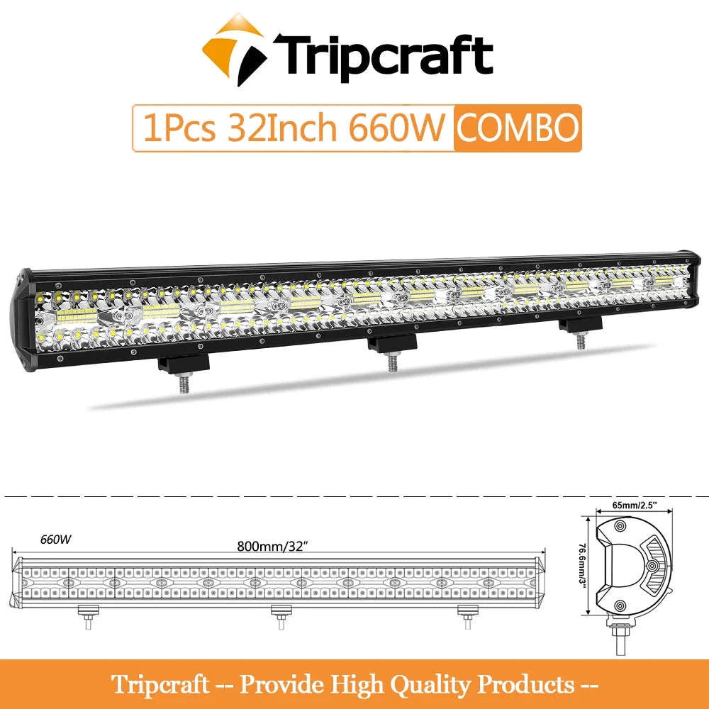 LED Light Bar Combo Beam 4-28 Inch for Off-Road Vehicles-1pc 20in 420w / Germany