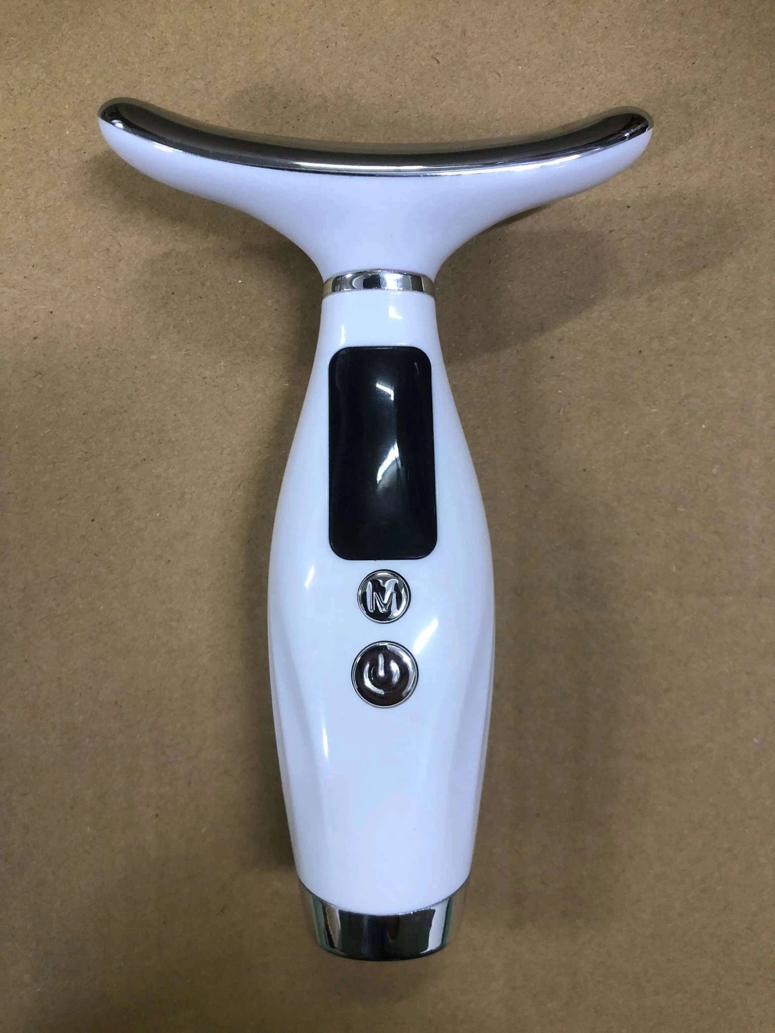 LED Light Therapy Face Neck Massager for Daily Skin Care-White