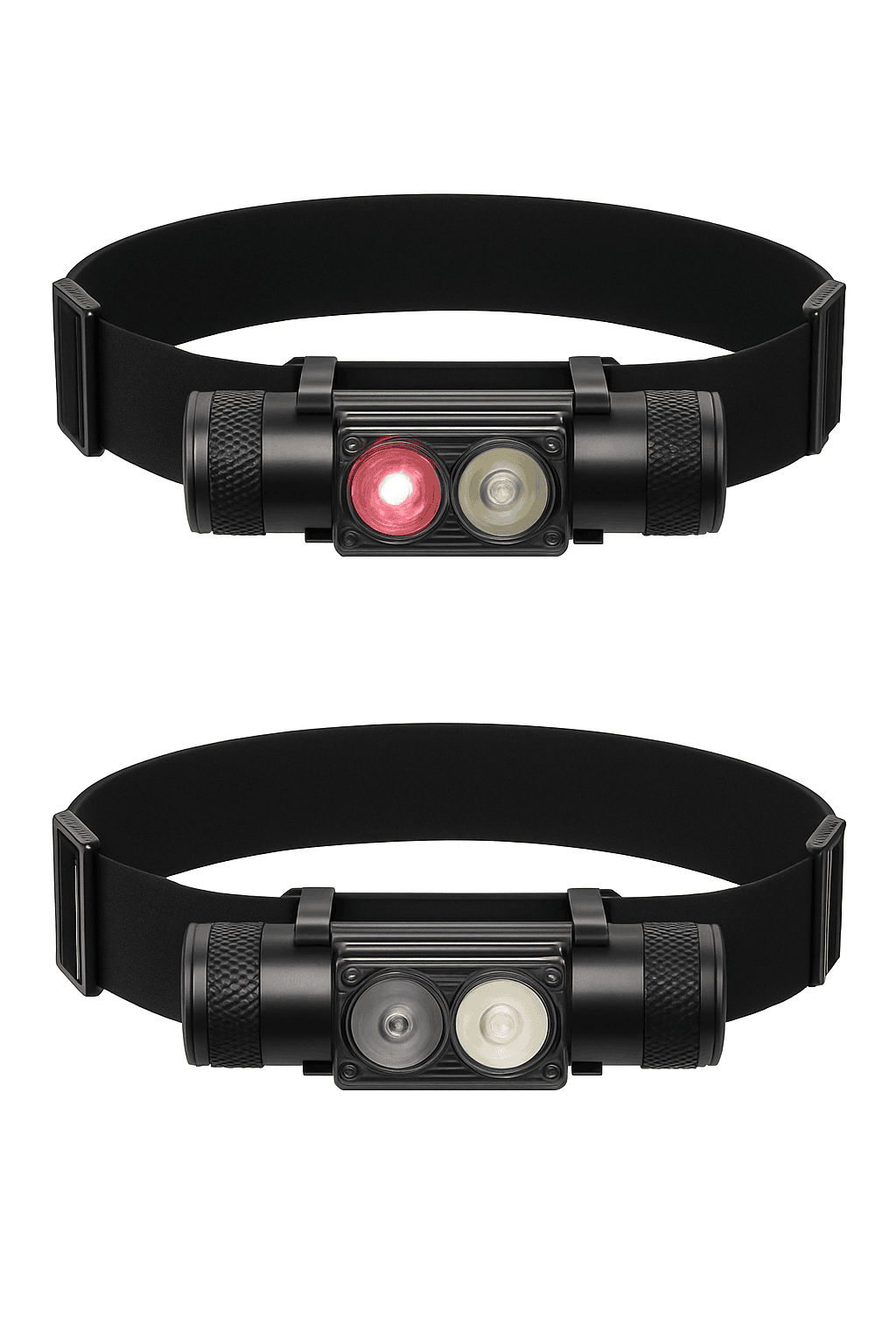 LED Mini Headlamp White Red USB-C Rechargeable-2000mah Battery
