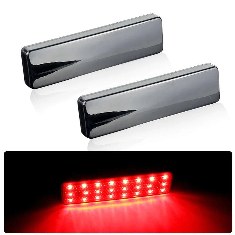 LED Rear Bumper Reflector Tail Light Pair for Compatible Vans-2PCS Black Lens