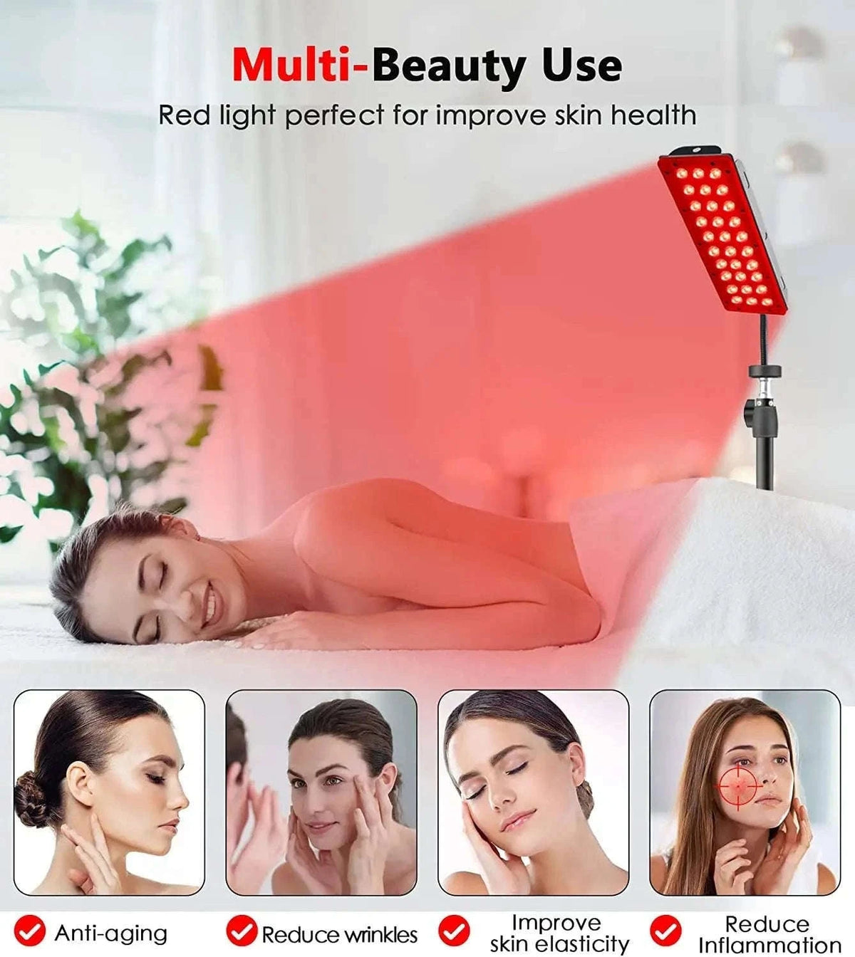 LED Red Light Therapy Lamp for Skin Care and Sore Relief-AU PLUG