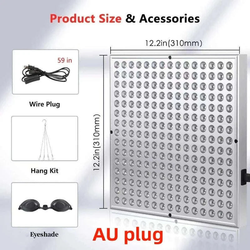 LED Red Light Therapy Panel Lamp for Skin and Body Care-AU plug