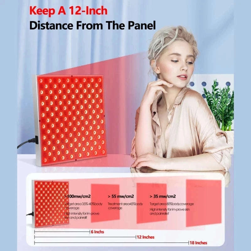 LED Red Light Therapy Panel Lamp for Skin and Body Care-AU plug