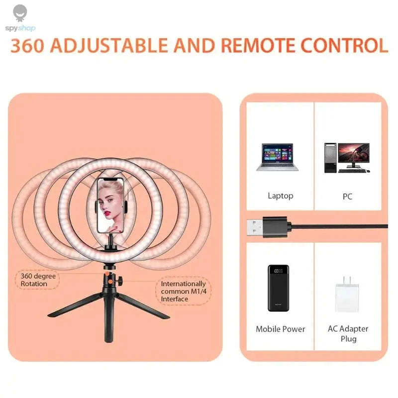 LED Selfie Ring Light for YouTube & TikTok Live-D-16cm