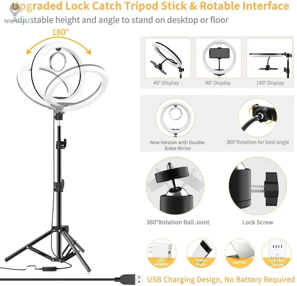 LED Selfie Ring Light for YouTube, TikTok, Live Streaming-D-16cm