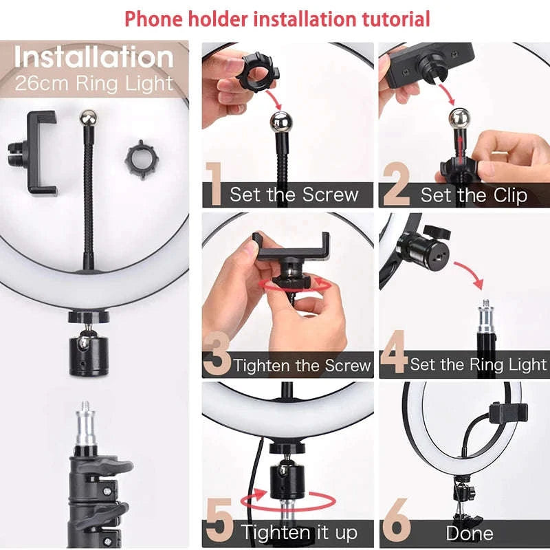 LED Selfie Ring Light with Bluetooth Remote Control-C-16cm