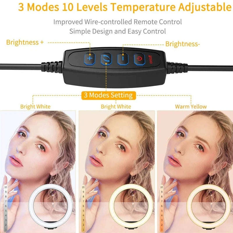 LED Selfie Ring Light with Bluetooth Remote Control-C-16cm