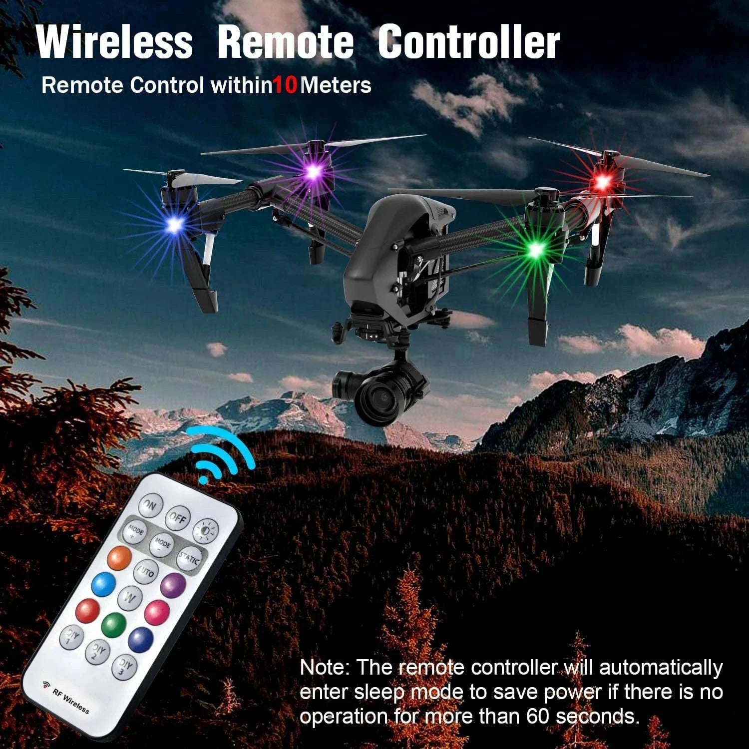 LED Strobe Lights Remote Control 8 Colors Anti-Collision Lights-8pcs