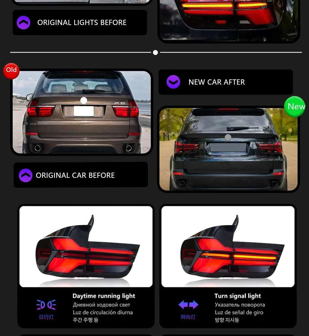LED Tail Light Upgrade for BMW X5 E70 2007–2013 Dynamic Signal-United States / For X5 E70
